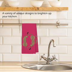 xbbmgg leopard cheetah kitchen towel 16x24 decorative pattern