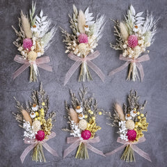Pink mini bouquet from xin's convey Set of 6 for party decor