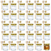 XING-RUIYANG hexagon mini glass honey jars 1.5oz with lid