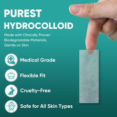 tapered edge hydrocolloid patches for secure adhesion