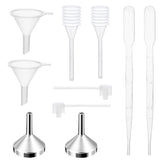 Xnovies 10Pcs Mini Funnels Sets aluminum funnels