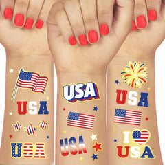 xo, Fetti Fourth of July tattoos red white blue designs