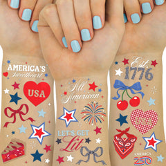 xo, Fetti America 250 Tattoos patriotic designs on two sheets