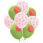 xo Fetti Dirty Martini Latex Balloons pink olive 12 inch