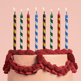 xo, Fetti Wizard in Training Candles 8 pack on cake