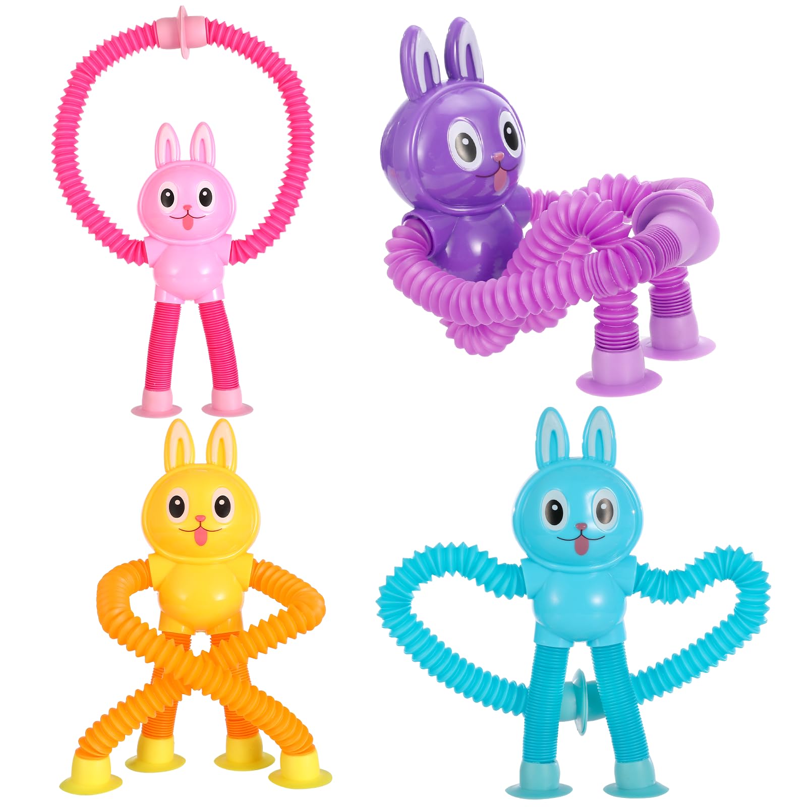 XONTEUS Pop Tubes Bunny Travel Toys blue color image