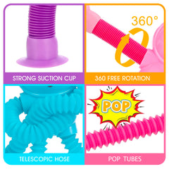 XONTEUS Pop Tubes Bunny Travel Toys purple color image