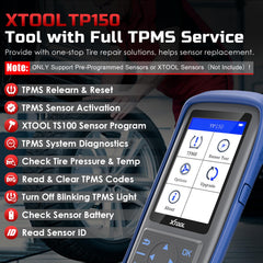 TP150 sensor activation interface with programmed sensors
