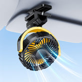 xuenair battery powered car fan clipped to visor