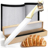 XUNWKONGG bread knife ceramic serrated blade 7.6 inch