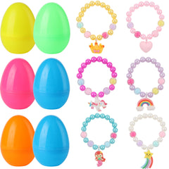 xutengy 12pcs Easter basket stuffer set with bracelets and eggs