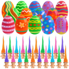 xutengy 24Pcs Prefilled Easter Eggs packaging with mini toys