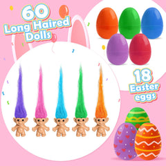 prefilled easter eggs featuring vintage lucky dolls action figures