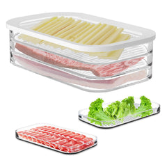 XVAJT Deli Meat Container for Fridge with Airtight Lid transparent body