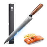 XXV 10 inch sashimi knife with sandalwood handle