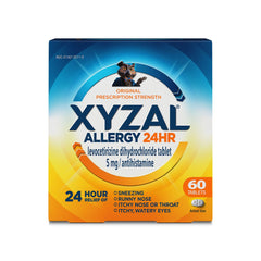 Xyzal Adult 24-Hour Allergy Relief Tablets 60 count bottle