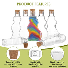 2.5 oz sand art bottle with cork and lid details