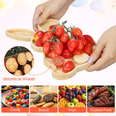 Yardwe rabbit shape food tray for snacks and fruit in Easter theme