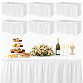 YBEATY 6 pack plastic table skirt 29 x 168 inches