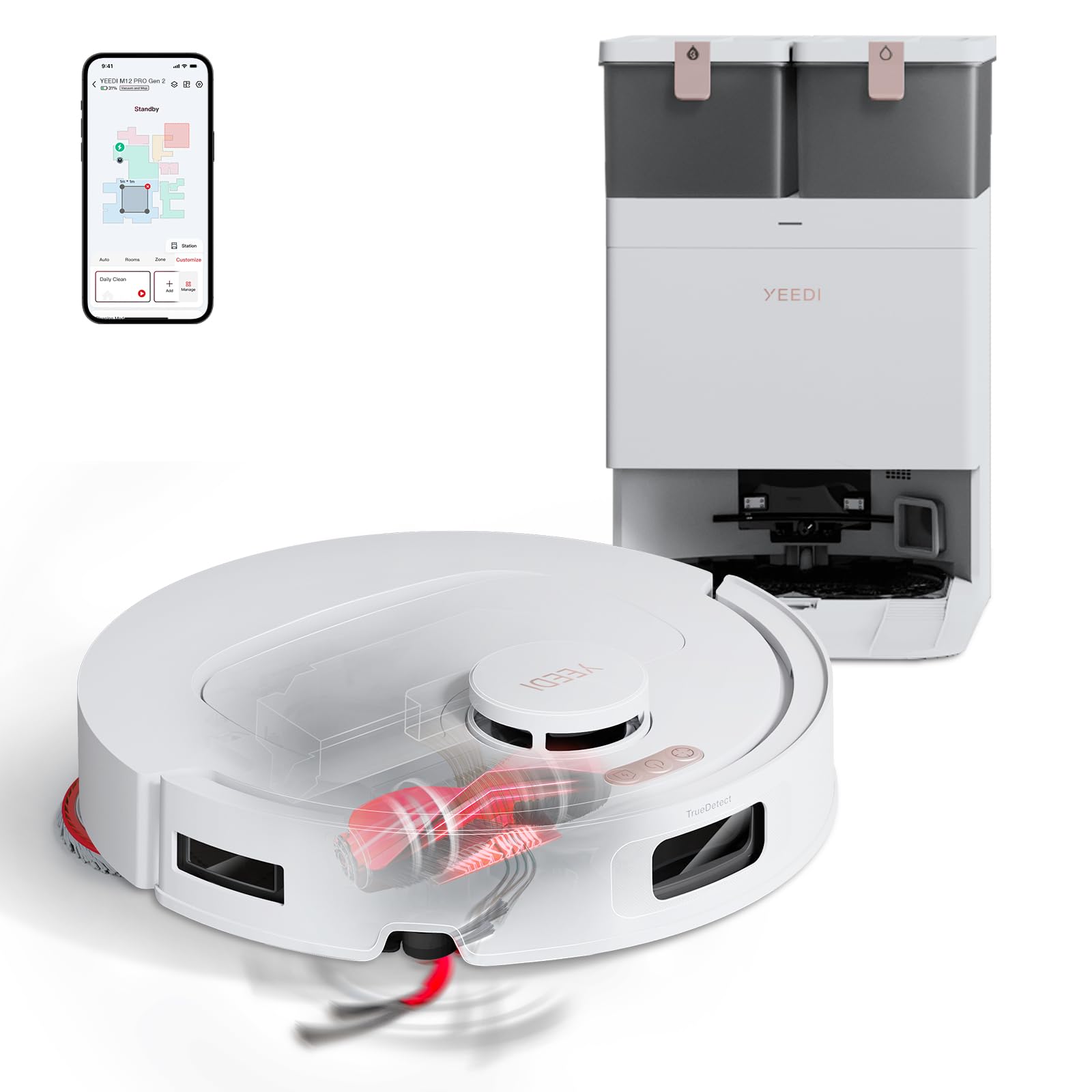 Yeedi ECOVACS M12 PRO Gen2 robot vacuum front view