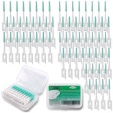 YEERSUO 200 pcs soft dental floss picks with case green