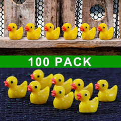 Tiny yellow resin duck 0.6 inch for dollhouses