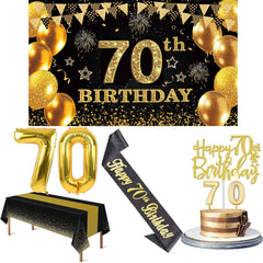 YeohJoy 70th birthday decorations banner