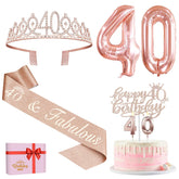 YeohJoy rose gold 40th tiara for women