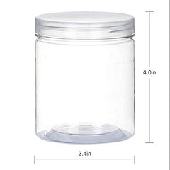 Clear jar with screw on lid for storage and organization