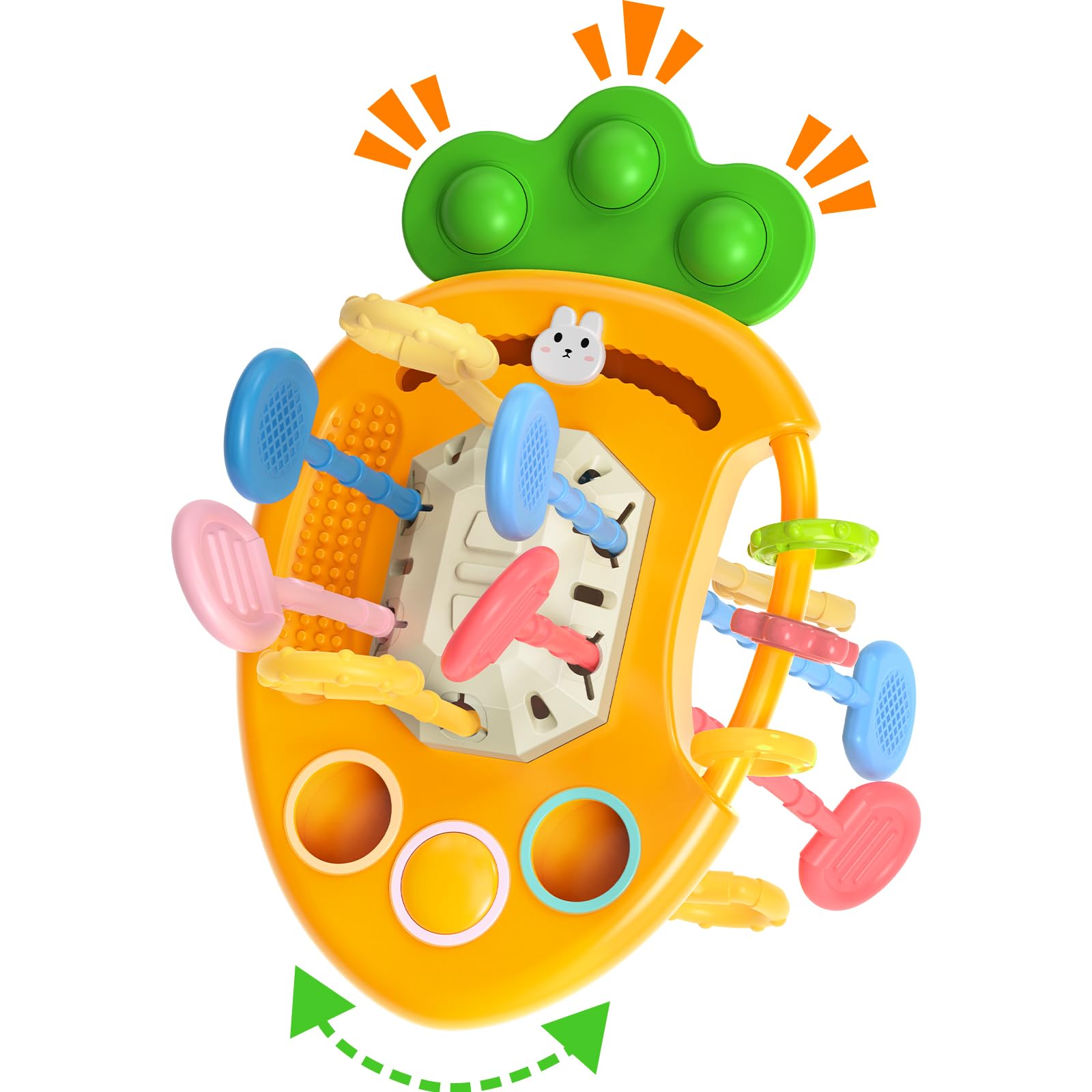 Yetonamr baby toys sensory montessori setup with colorful buttons and ropes