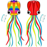 YFAFENGS large octopus kite product photo red variant