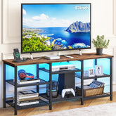 YGEOMER entertainment center for 50inch rustic brown