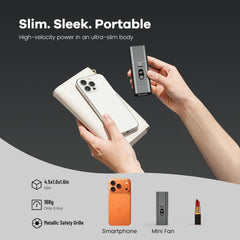 Portable USB-C rechargeable fan and flashlight by Yibest