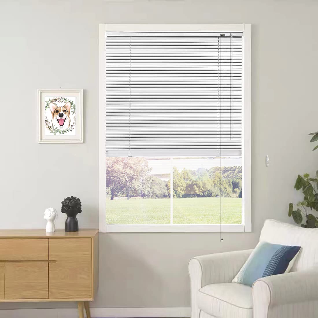 YIIBAII mini blinds 31W x 64H with 1 inch aluminum slats