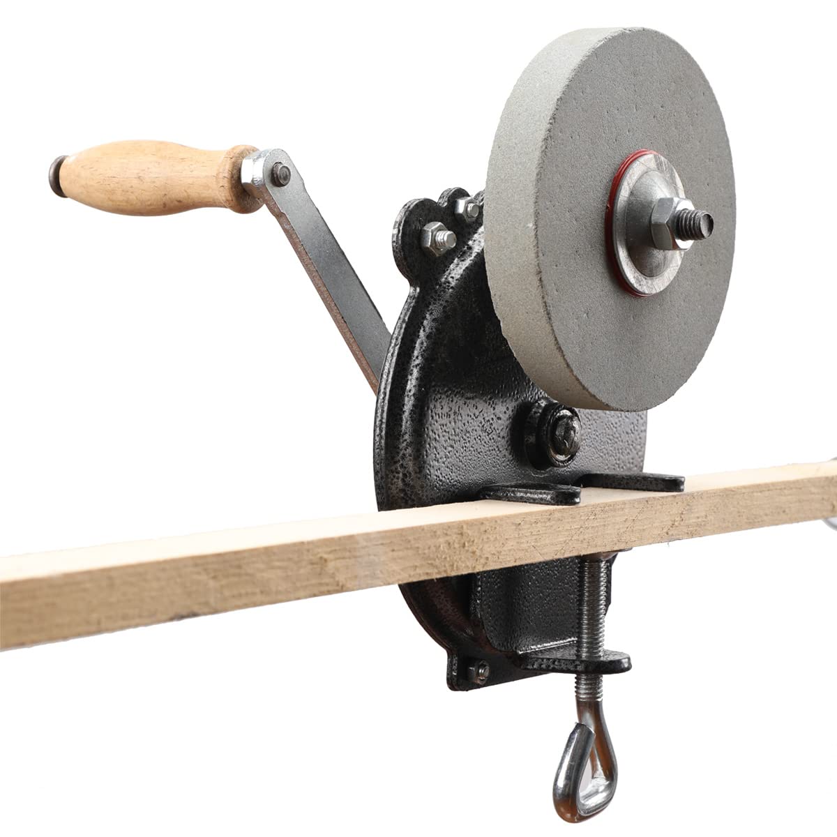YILIKISS kitchen knife sharpener hand-cranking close up
