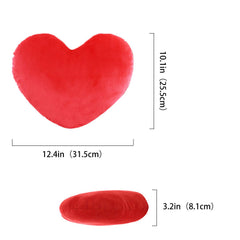 Red heart throw pillow made of polypropylene cotton