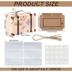 Six mini suitcases and six travel tickets kit from Yinkin