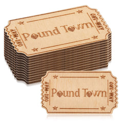 Yinkin 12 Pcs Town Ticket set in wood material
