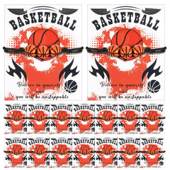 Yinkin 32 Pcs Basketball Gifts Card Bracelet set with 16 bracelets and 16 inspirational cards