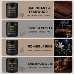 Mahogany & Teakwood candle from Yinuo gift set
