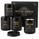 Yinuo Candle Gifts for Men 4-pack gift set with 9 oz jars