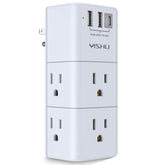 yishu surge protector rotating plug six-outlet design
