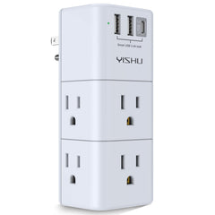 yishu surge protector rotating plug six-outlet design