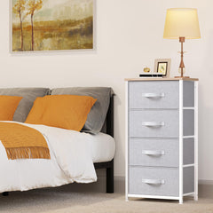 Close-up of white metal frame on YITAHOME dresser