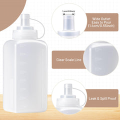 Yiyiring condiment squeeze bottle wide mouth cap lid transparent