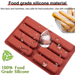 3D éclair shaped silicone mould for mousse and cookies
