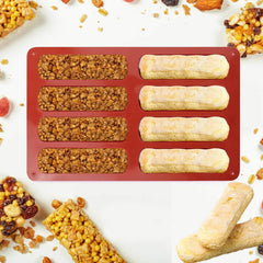 8 cavity silicone mould tray 11x7 inches close up