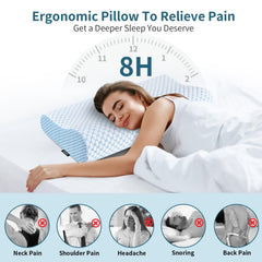 ylekto contour memory foam pillow side view