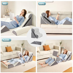 Memory foam wedge pillow by Yojoker for post surgery use