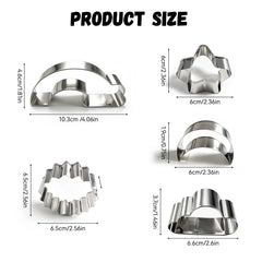 Stainless steel weather shape cookie cutters sun moon star cloud rainbow